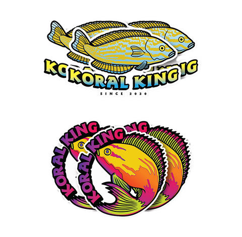 Koral King Fish Sticker
