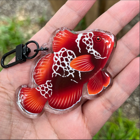 Lightning Maroon Keychain