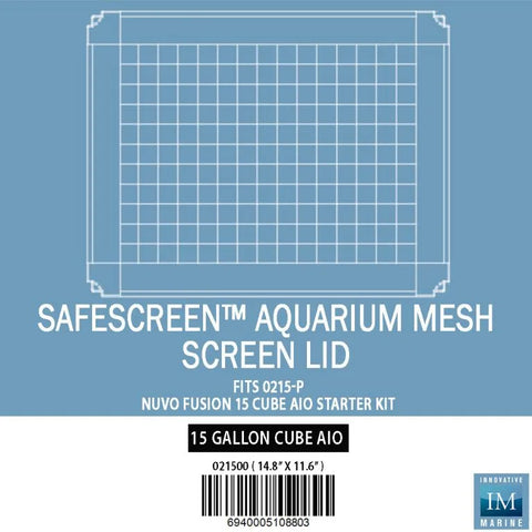 Safescreen Aquarium Mesh Screen Lid for IM Nuvo Fusion 15 Cube