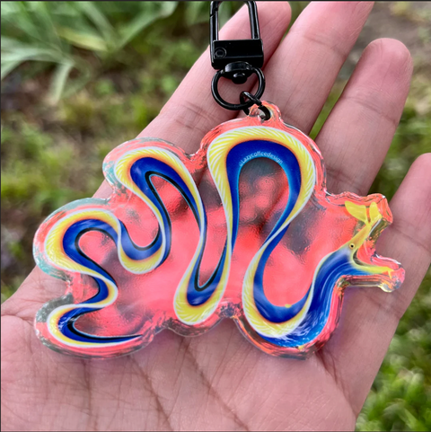 Blue Ribbon Eel Keychain