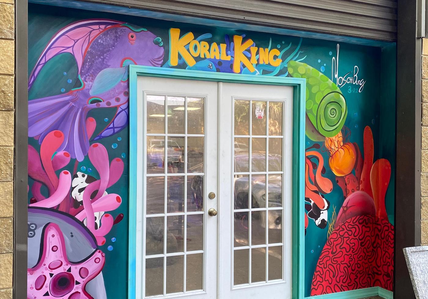 The Koral King storefront in Gainesville, Florida